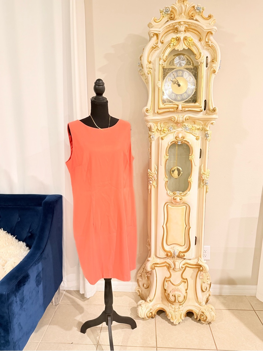 Alyx Coral Sleeveless Shift Dress